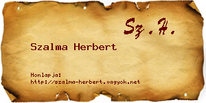 Szalma Herbert névjegykártya
